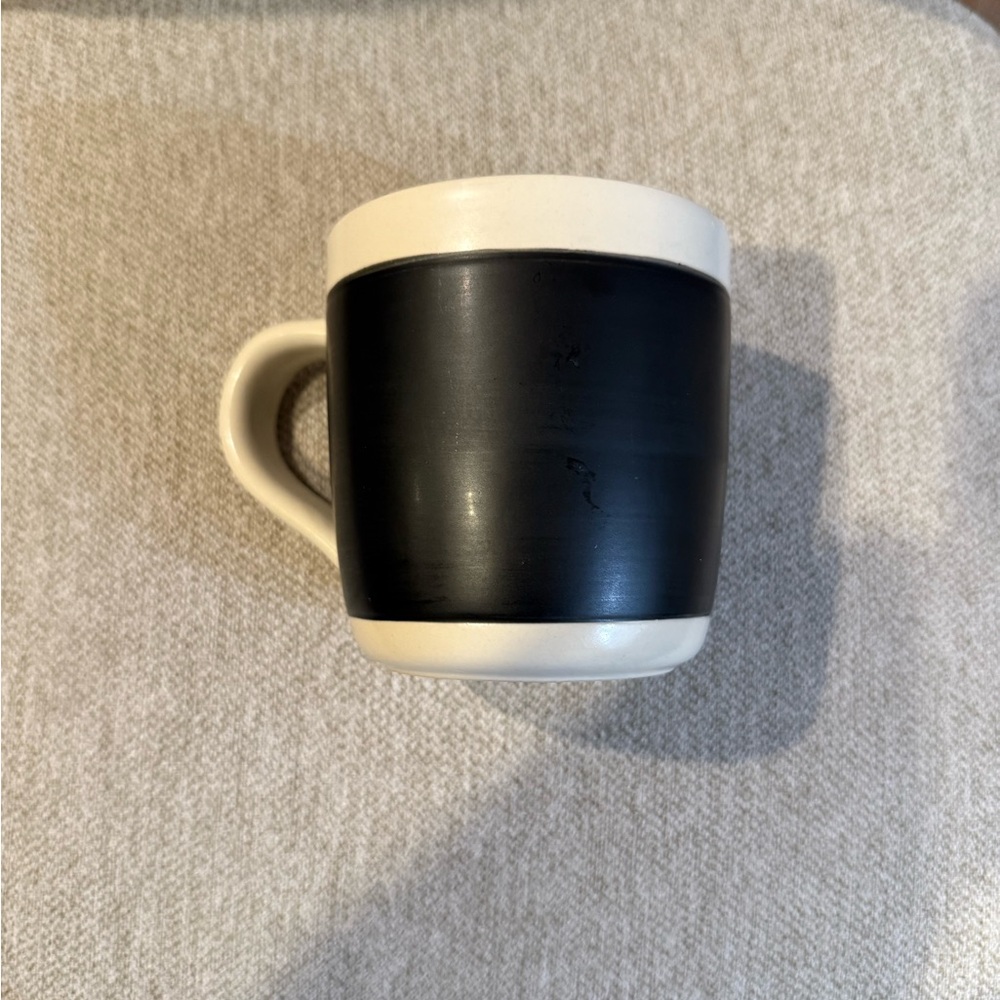 Starbucks Black and Cream Ceramic Mug Write on it with Chalk